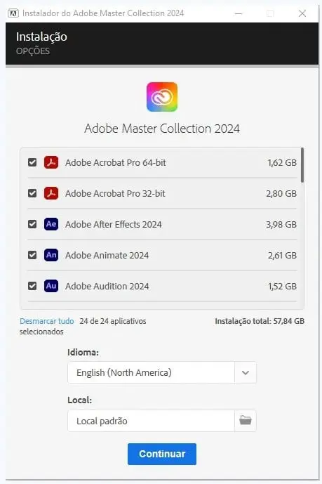 Acrobat, After Effects, Animate, Audition, Bridge, Character Animator, Dimension, Dreamweaver 2021, Fresco, Illustrator, InCopy, InDesign, Lightroom Classic, Media Encoder, Photoshop, Premiere Pro, Premiere Rush, Substance 3D Designer, 3D Modeler, 3D Painter, 3D Sampler, Substance 3D Stager e Adobe XD